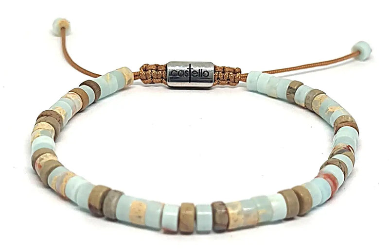 Snakeskin Jasper Tube Bracelet · 4mm