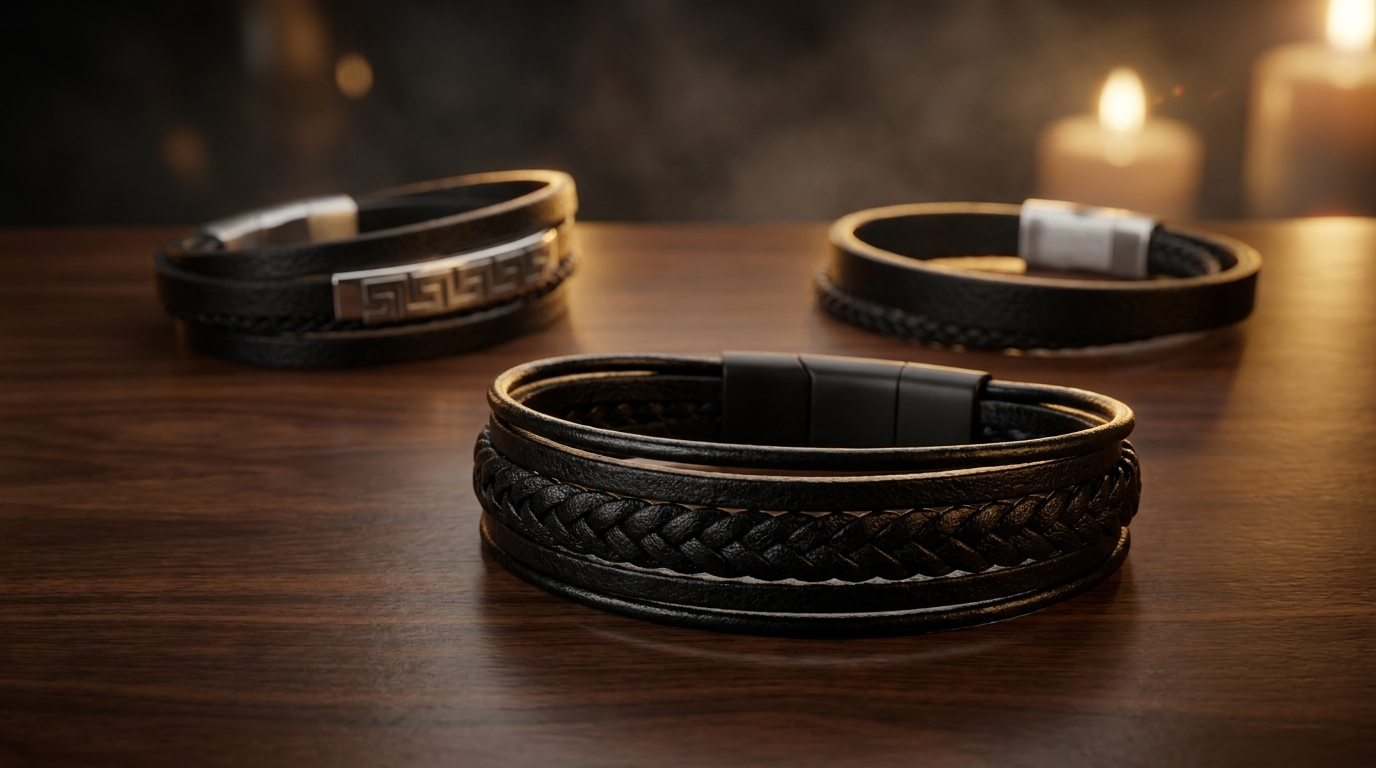 Leather & Steel Bracelets