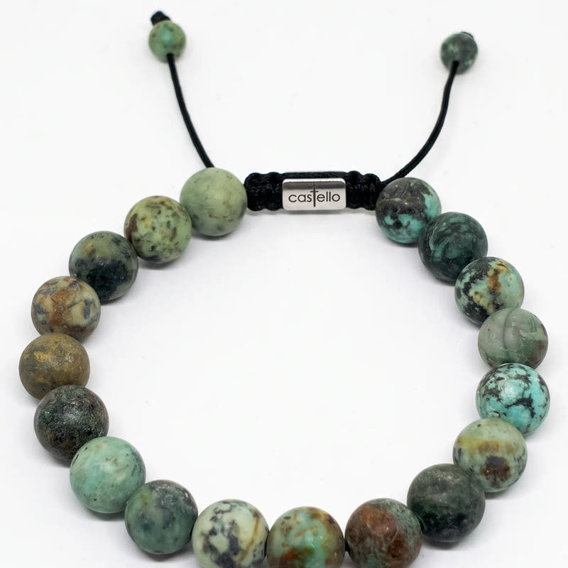 African Turquoise Unisex Bracelet · 10mm