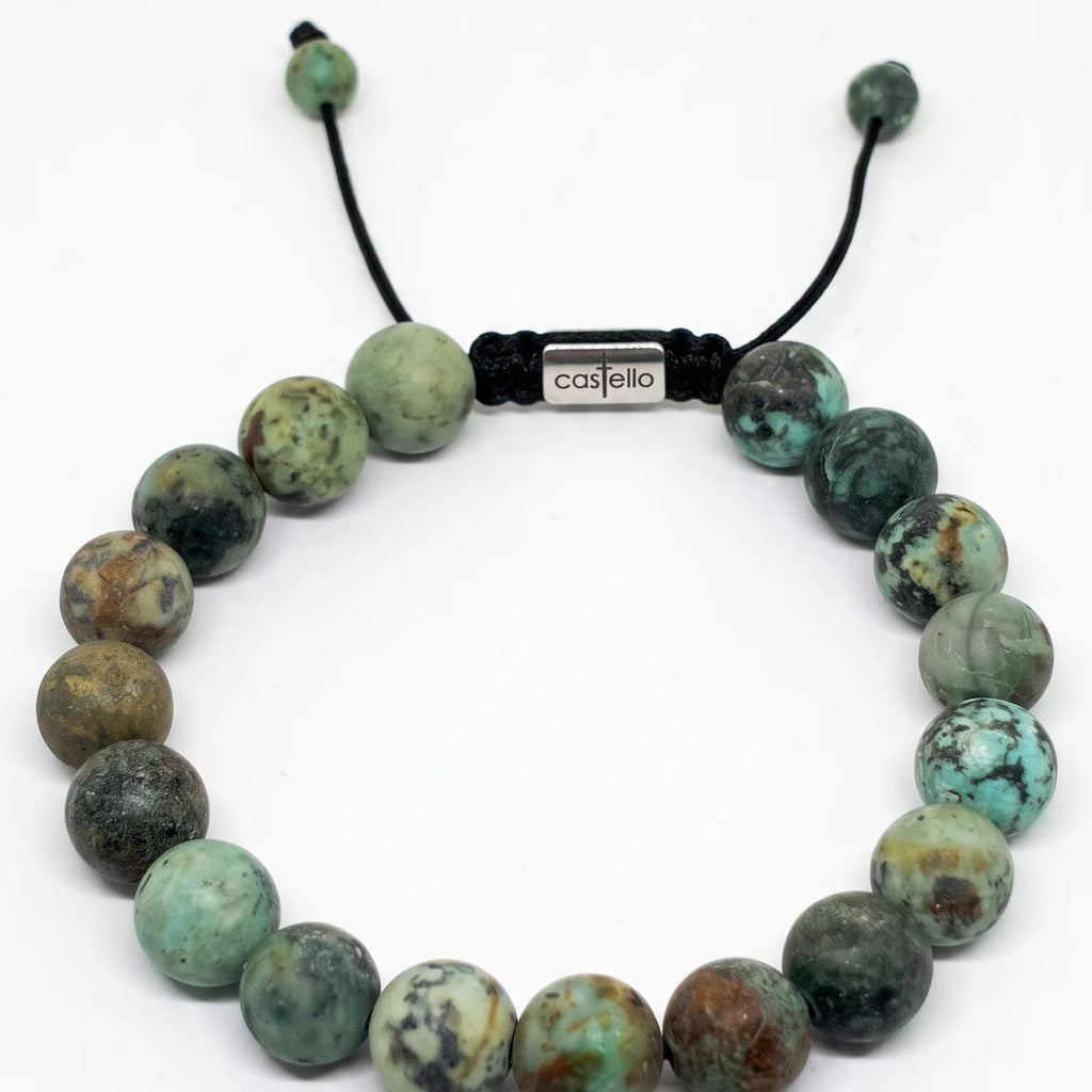 African Turquoise Unisex Bracelet · 10mm