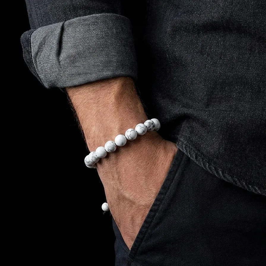 Howlite Boho Bracelet · 10mm