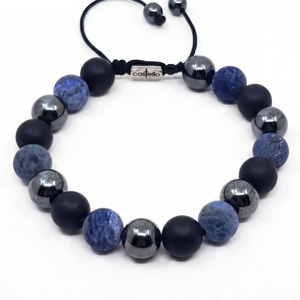 Sodalite, Onyx & Hematite Stacking Bracelet, 10mm | Castello Jewels