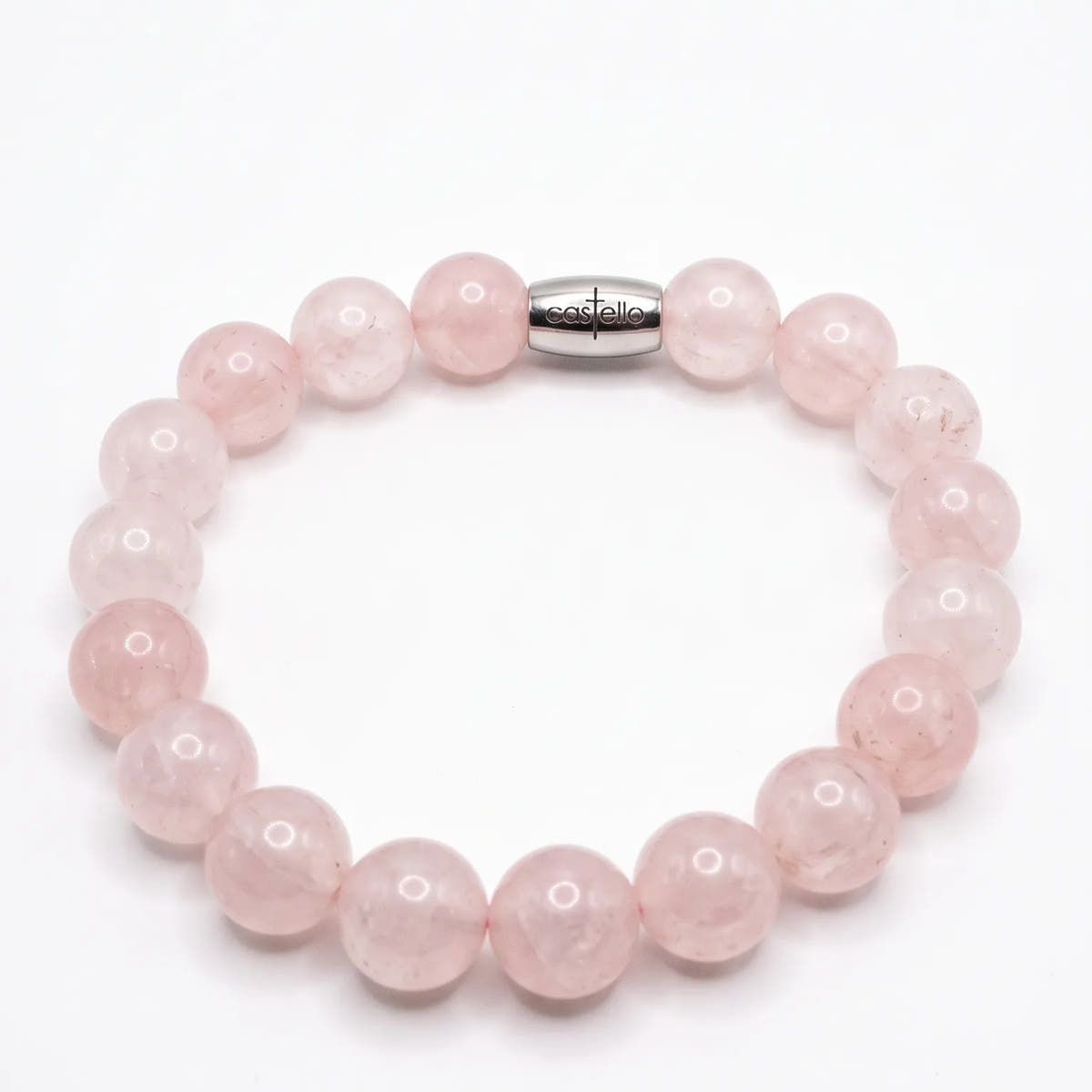 Pink Quartz Beaded Bracelet · 10mm