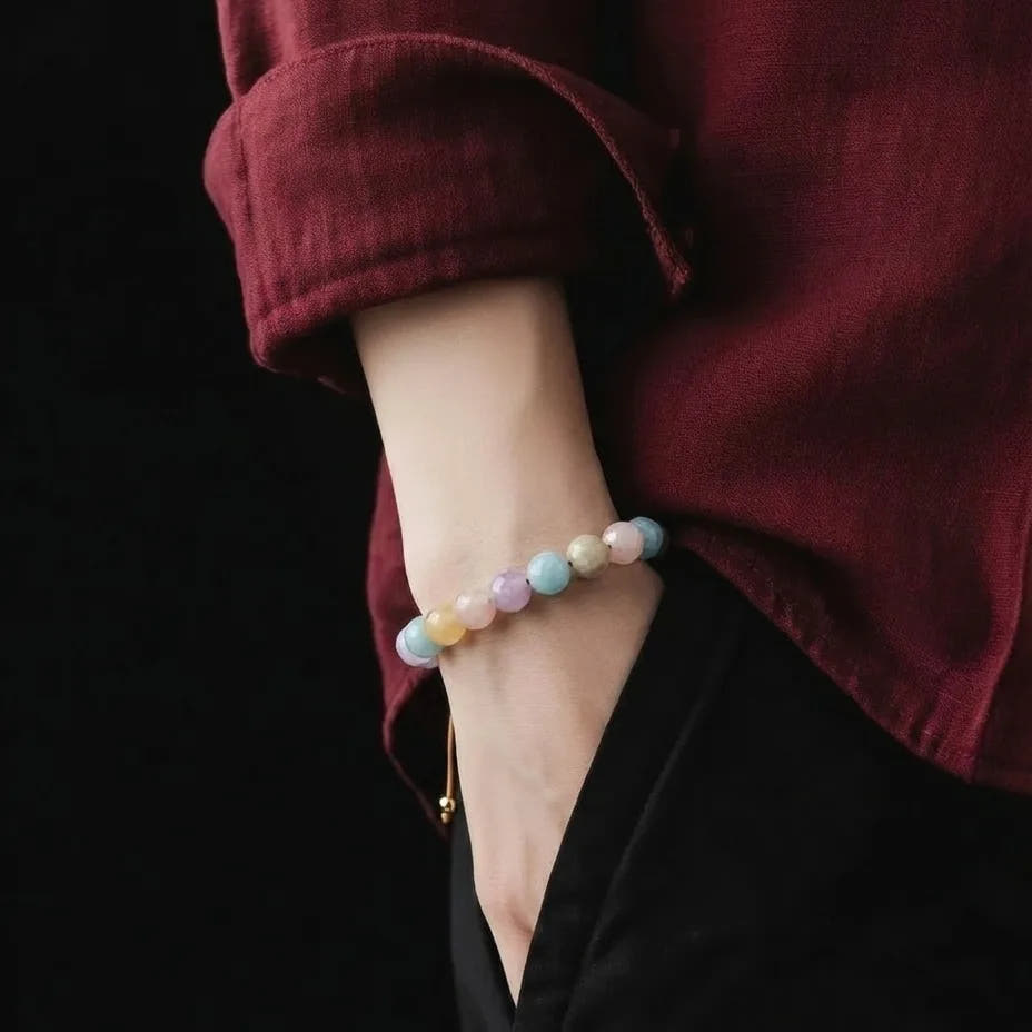 Beryl Unisex Bracelet, 10mm, view 2 | Castello Jewels
