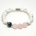 Classic Gold-Plated Howlite, Pink Quartz & Eagle's Eye, Timeless, 10mm | Castello Jewels