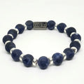 Classic Sodalite Sterling Silver Bracelet, 10mm | Castello Jewels