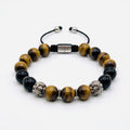 Polished Onyx & Tiger's Eye MyKing Beaded Bracelet · 10mm