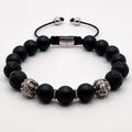 MyKing Lava & Matte Onyx Beaded Bracelet, 10mm | Castello Jewels