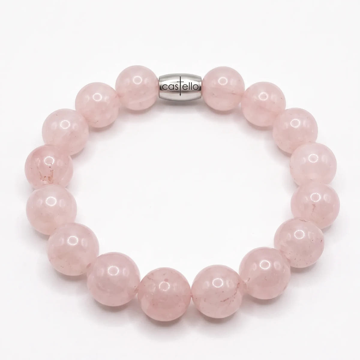 Pink Quartz Boho Bracelet · 12mm