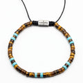 Tiger's Eye & Turquoise Tube Bracelet · 4mm