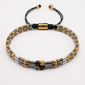 Hematite Ancient Bracelet, Gold-Plated · 4×7mm