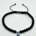 Polished Onyx Nazar Bracelet, Sterling Silver · 4mm