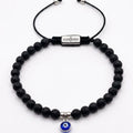 Lava Stone Protection Bracelet, Evil Eye · 4mm