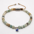Amazonite Protection Bracelet, Evil Eye · 4mm