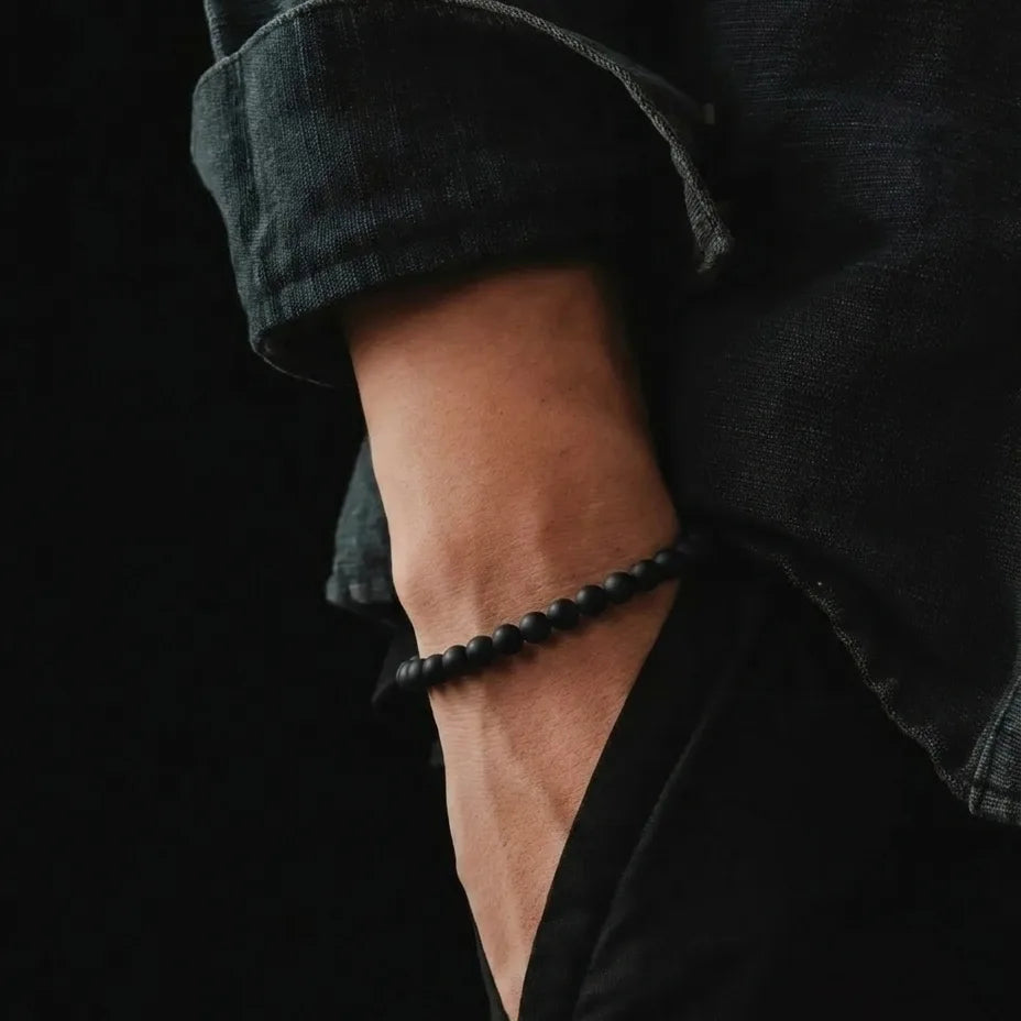 Matte Onyx Bracelet, Waterproof · 4mm