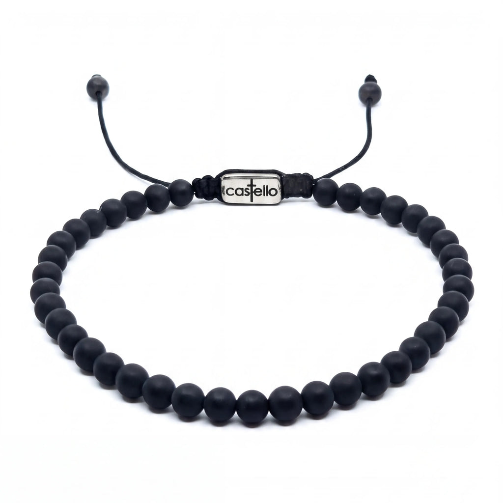 Matte Onyx Bracelet, Waterproof · 4mm