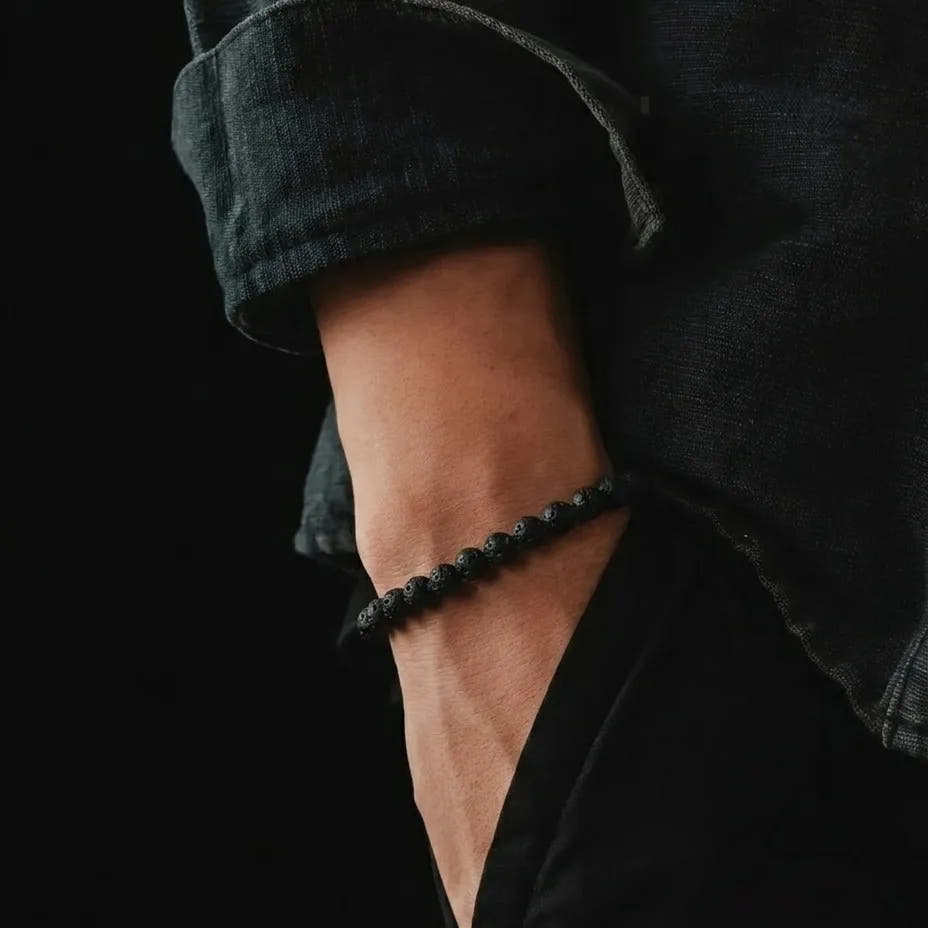 Lava Stone Bracelet, Waterproof · 4mm