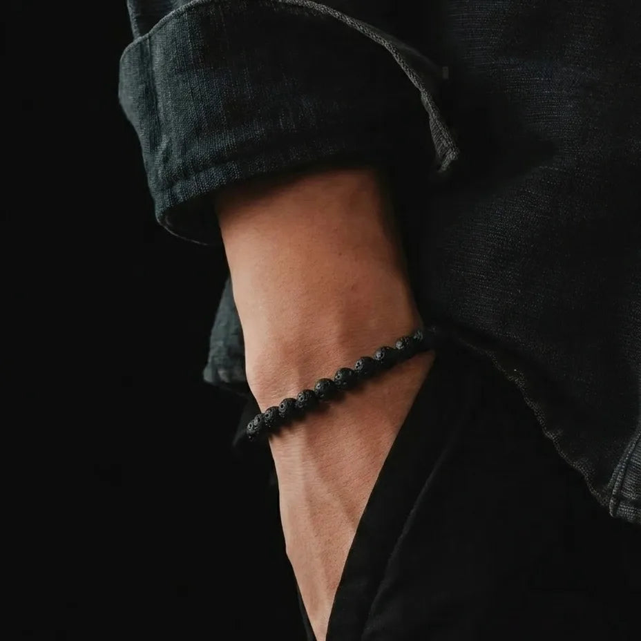 Lava Stone Bracelet, Waterproof · 4mm