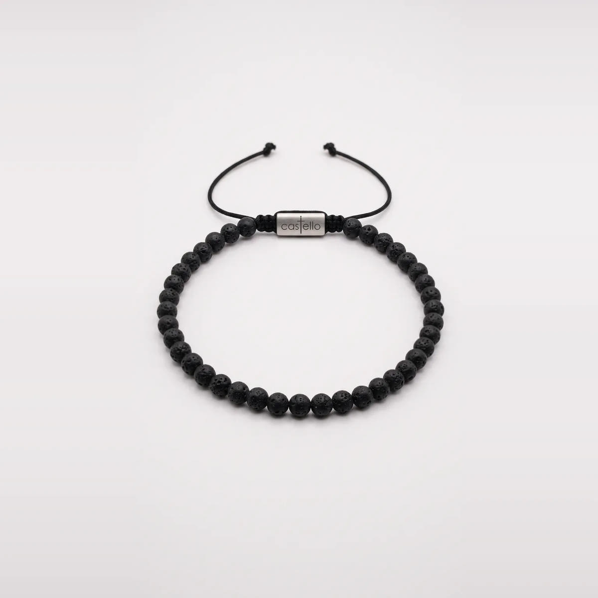 Lava Stone Bracelet, Waterproof, 4mm | Castello Jewels