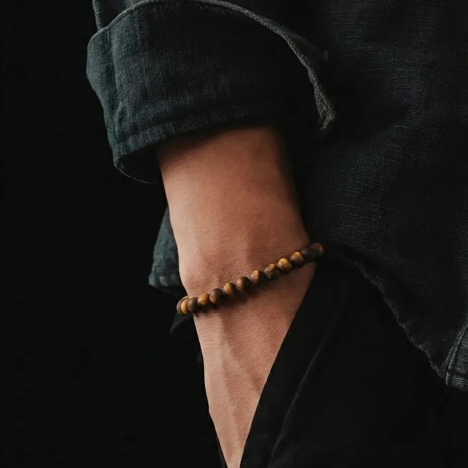 Tiger's Eye Bracelet, Waterproof · 4mm
