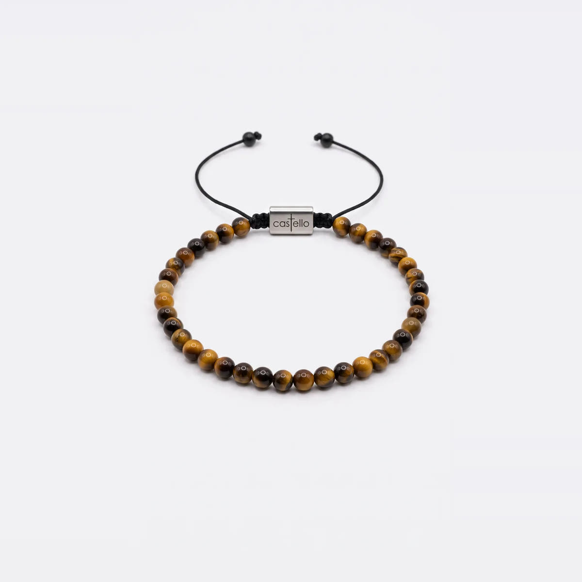 Tiger's Eye Bracelet, Waterproof, 4mm | Castello Jewels