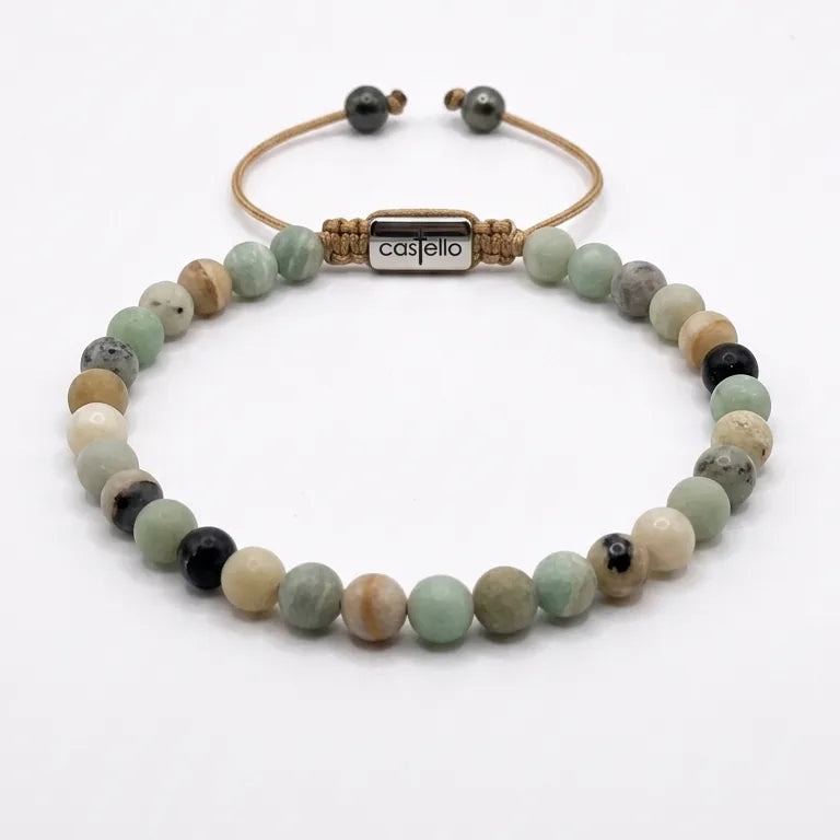 Amazonite Bracelet, Water-Resistant, 4mm | Castello Jewels
