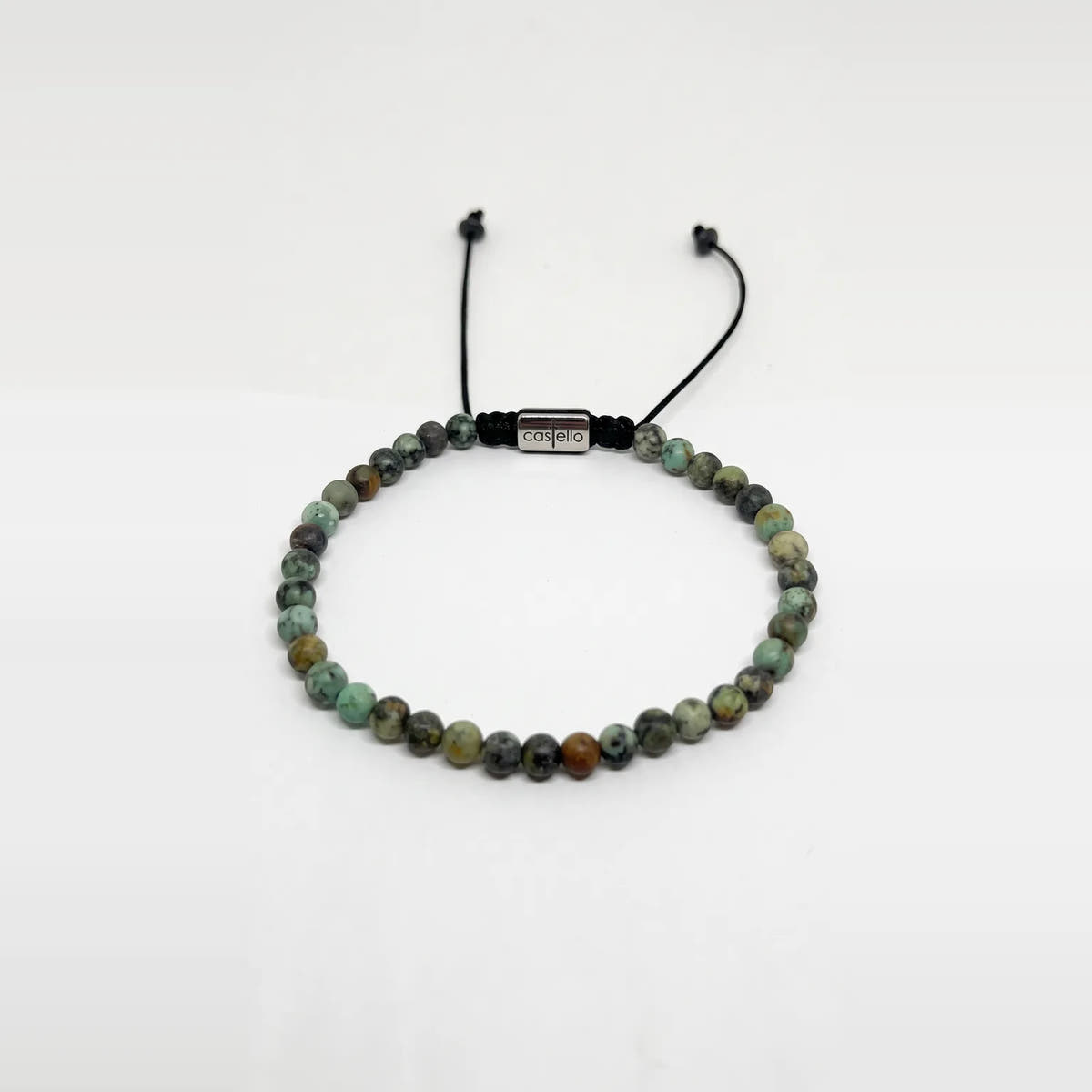 African Turquoise Bracelet, Waterproof, 4mm | Castello Jewels