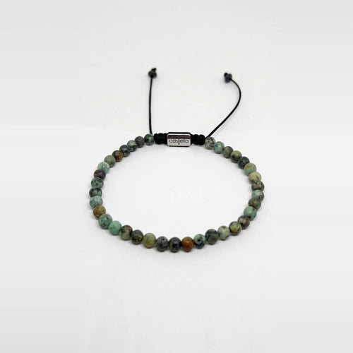 African Turquoise Bracelet, Waterproof, 4mm | Castello Jewels