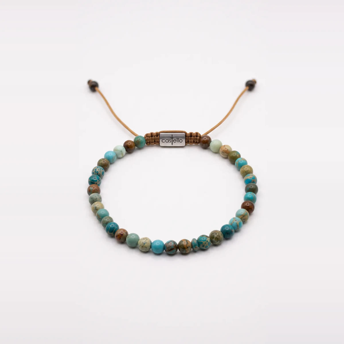Jasper Turquoise Bracelet, 4mm | Castello Jewels