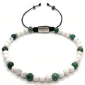Howlite & African Turquoise Bracelet, 4mm | Castello Jewels