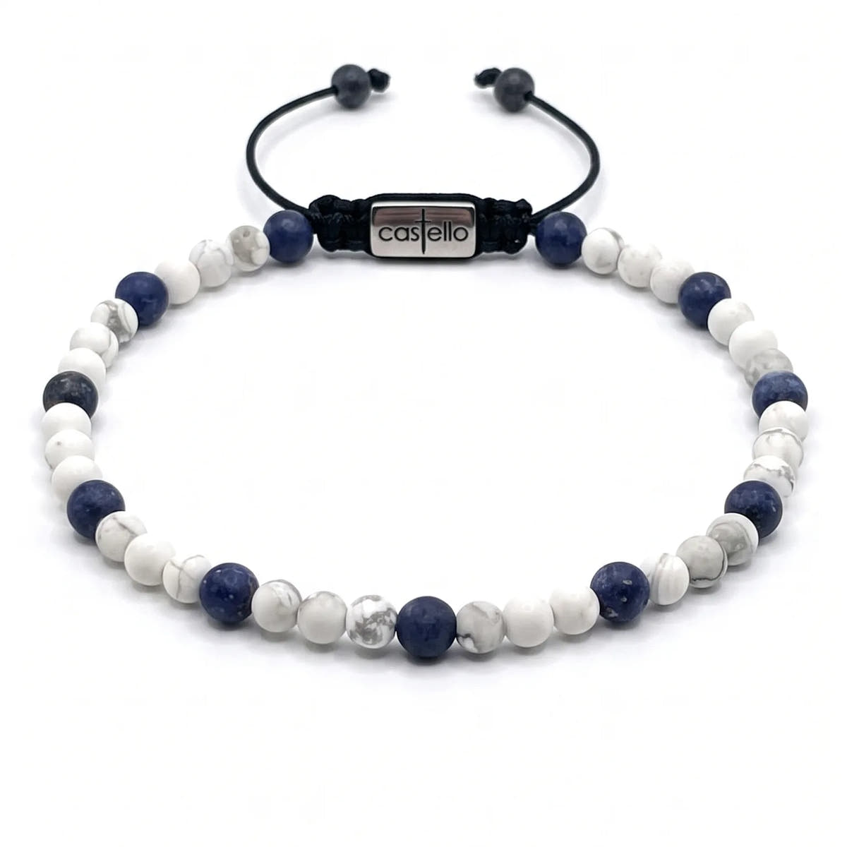 Howlite & Sodalite Bracelet, 4mm | Castello Jewels