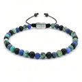 Lava, Sodalite & African Turquoise Bracelet, 4mm | Castello Jewels