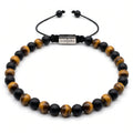 Onyx & Tiger's Eye Bracelet, Polished & Matte, 4mm | Castello Jewels