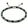 Onyx, African Turquoise & Hematite Bracelet, 4mm | Castello Jewels