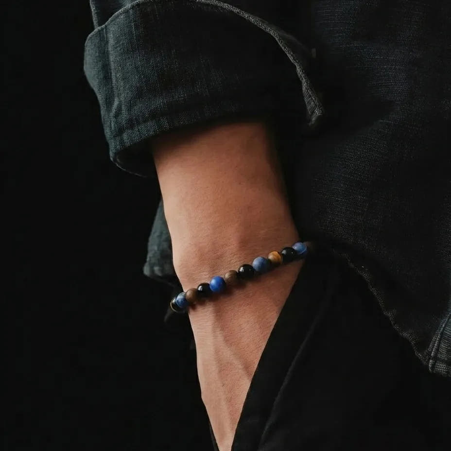 Onyx, Tiger's Eye & Sodalite Bracelet · 4mm