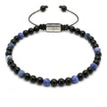 Onyx & Sodalite Bracelet, Polished, 4mm | Castello Jewels