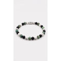 Howlite, African Turquoise & Onyx Boho Bracelet, 4mm | Castello Jewels