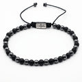 Onyx & Hematite Men's Bracelet, 4mm | Castello Jewels