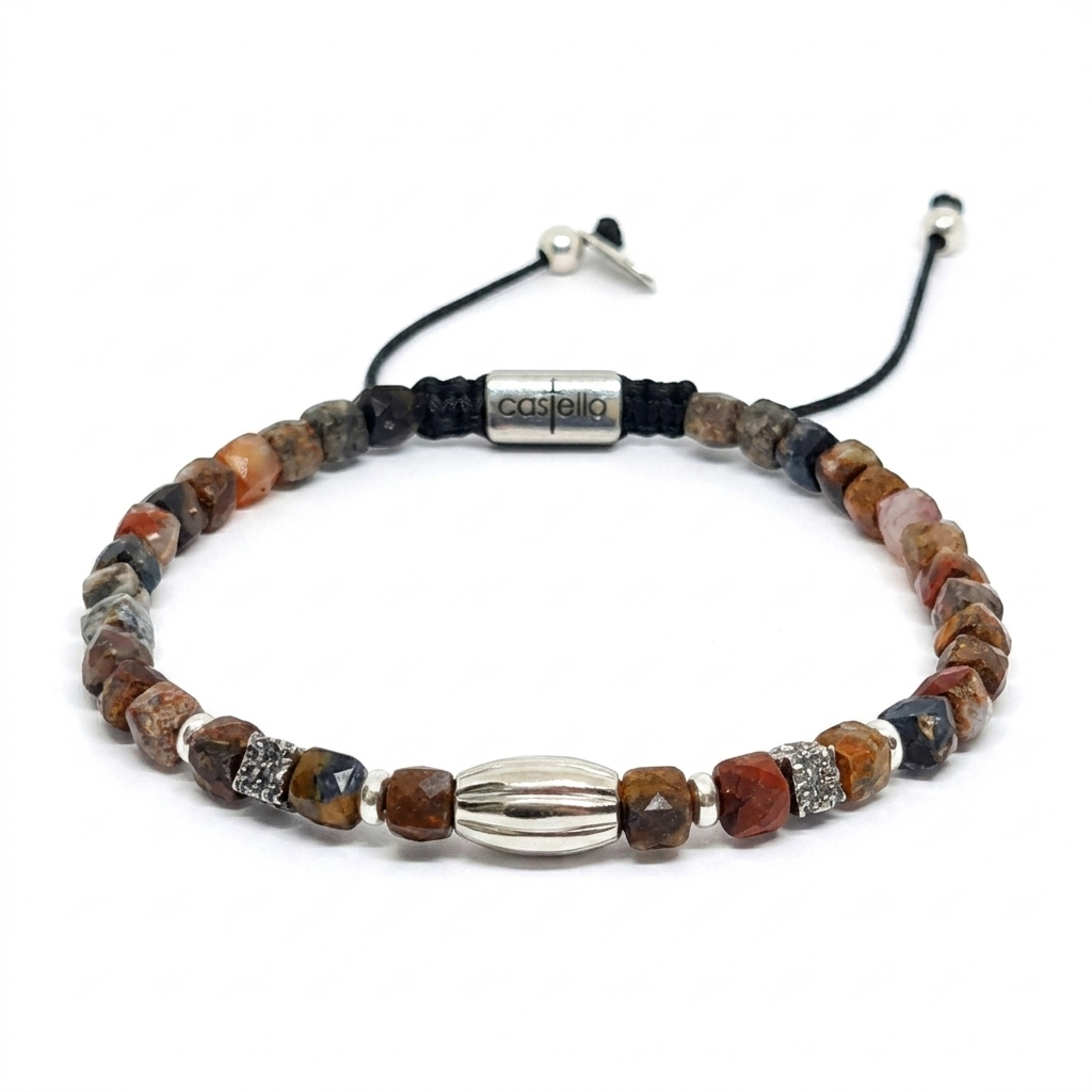 Pietersite Bracelet, Sterling Silver, 4mm | Castello Jewels
