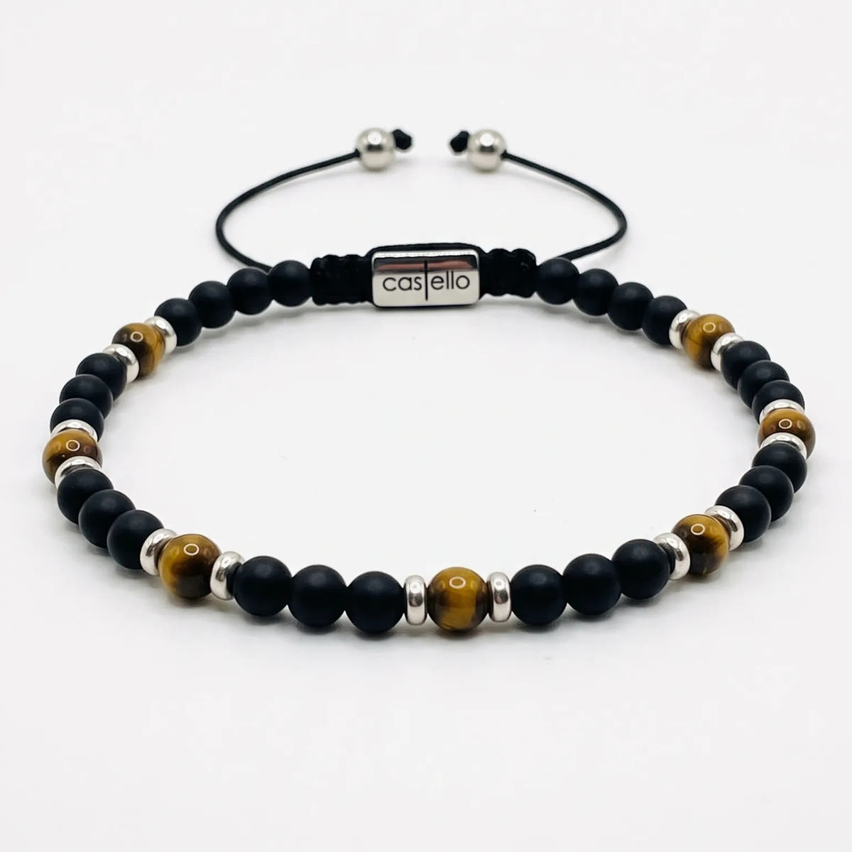 Classic Matte Onyx & Tiger's Eye — Timeless, Everyday Wear · 4mm