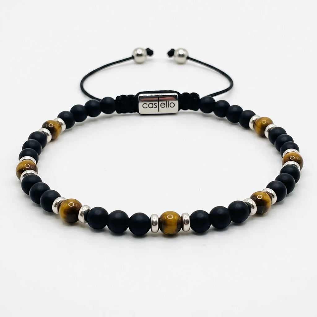 Classic Matte Onyx & Tiger's Eye — Timeless, Everyday Wear · 4mm