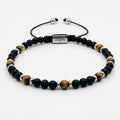 Classic Matte Onyx & Tiger's Eye — Timeless, Everyday Wear · 4mm