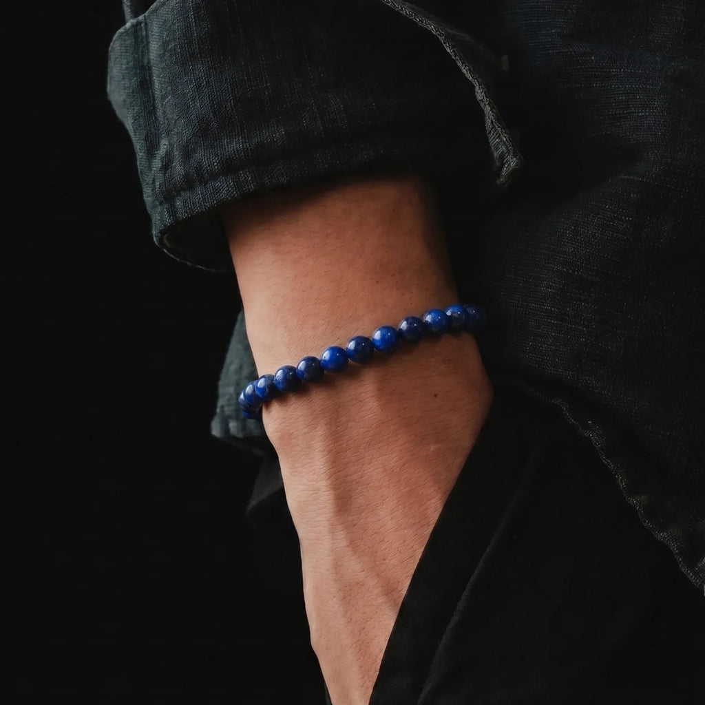 Lapis Lazuli Bracelet, 4mm, view 2 | Castello Jewels