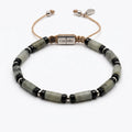 Minimal Spectrolite Sterling Silver Bracelet, 4mm | Castello Jewels