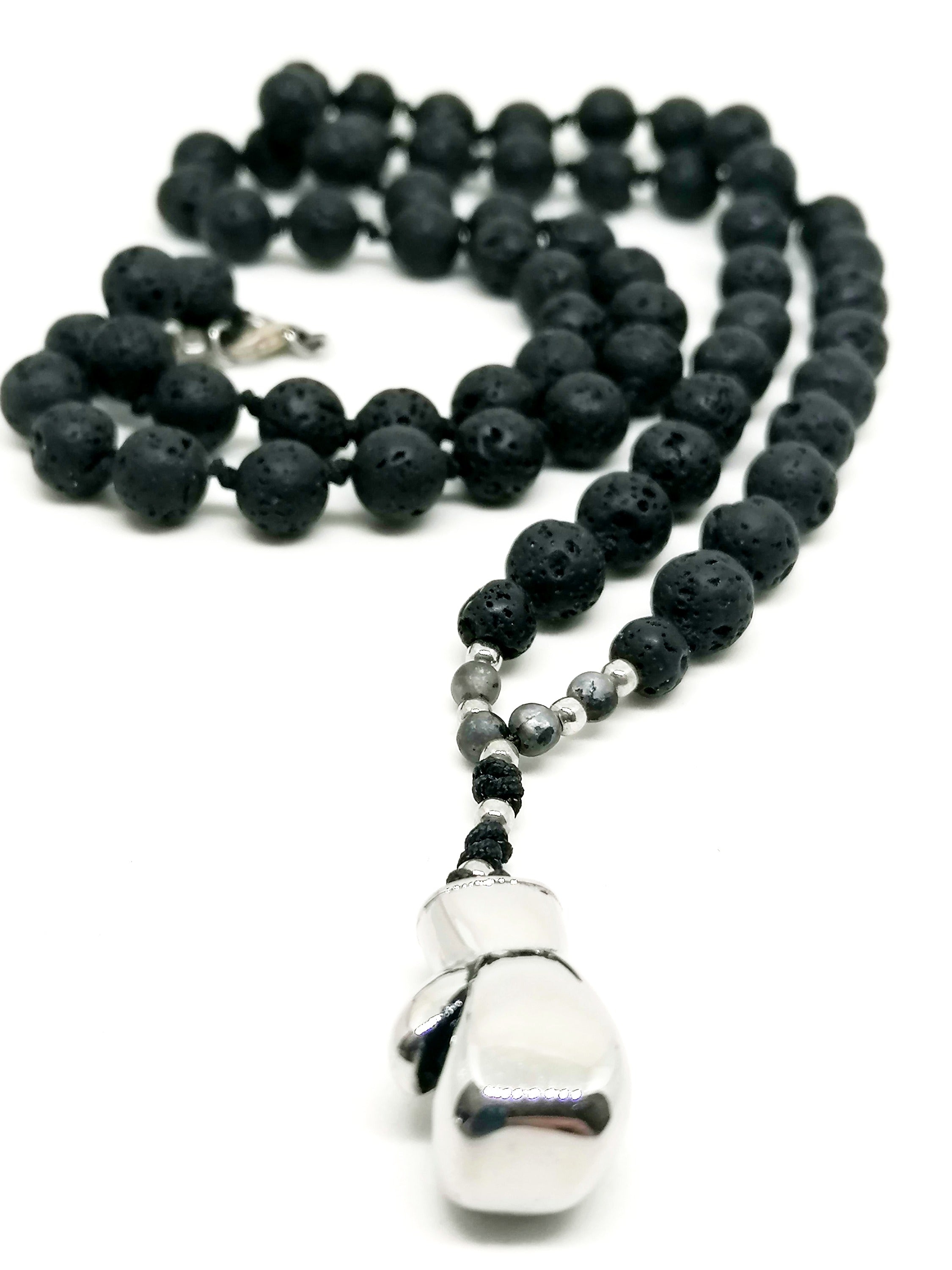 Necklace Glove box, Stainless Steel, Lava stone | Castello Jewels