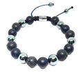 Hand Made Bracelet Hematite, Lava, Onyx, 10mm stone | Castello Jewels