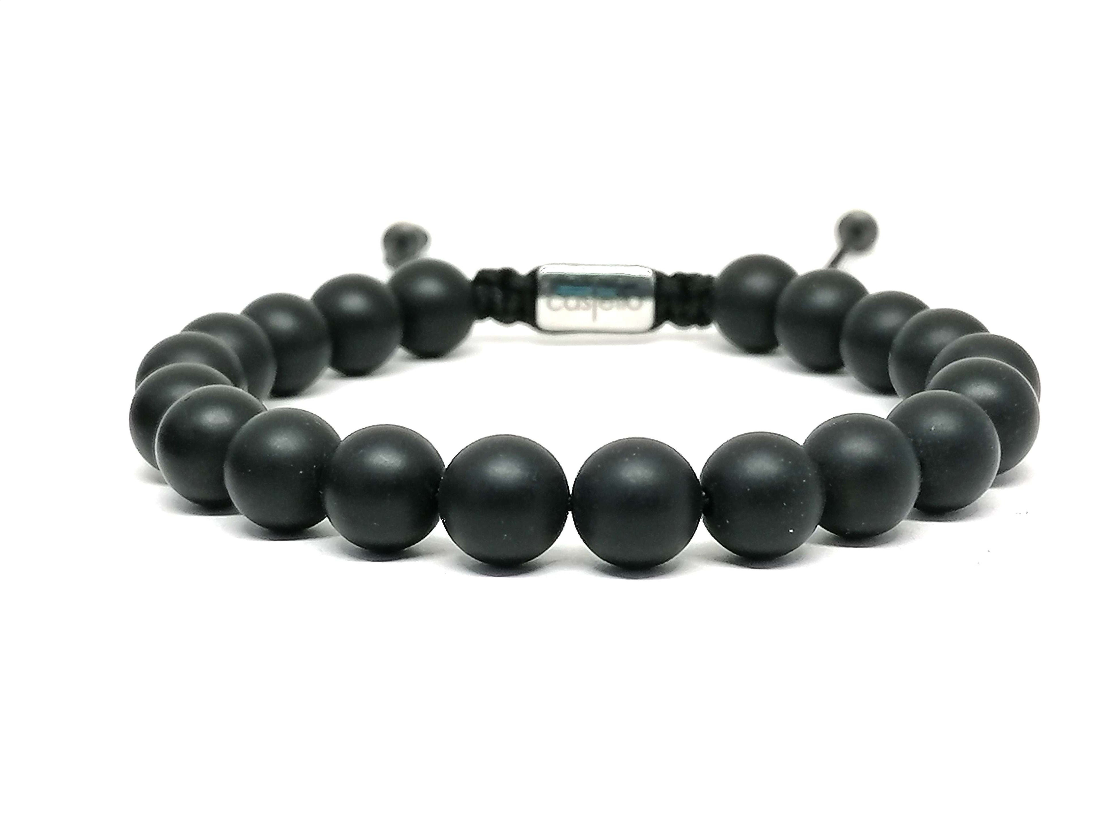 Hand Made Bracelet, Onyx Mat 8mm stone | Castello Jewels