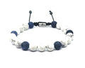 Gemstone Bracelet Howlite-Sodalite, stone 8mm | Castello Jewels