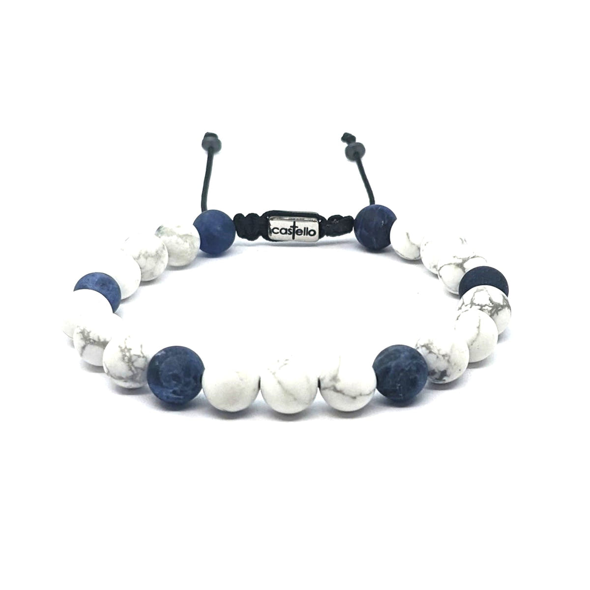 Howlite & Sodalite Stacking Bracelet, 8mm | Castello Jewels