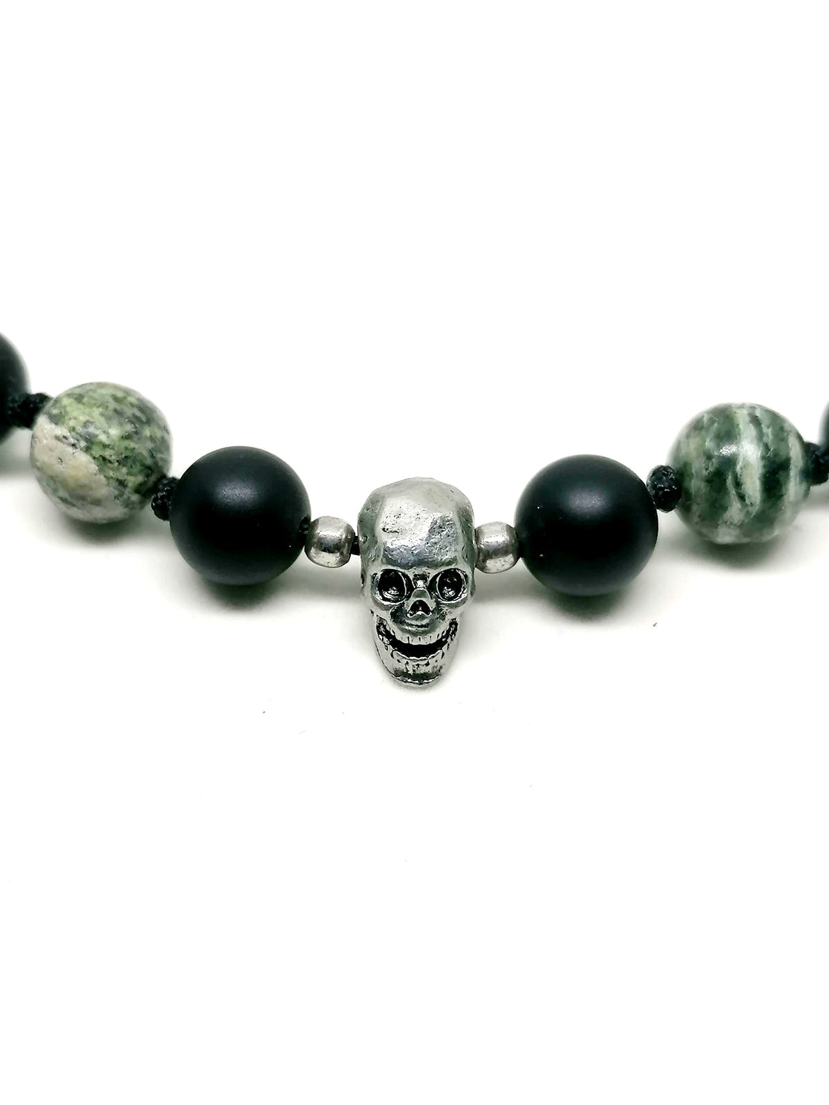 Necklace Skull, Onyx stone — view 2 | Castello Jewels